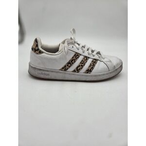 Adidas Grand Court Shoes Womens Size 8.5 Leopard Print Comfort Casual FY8949